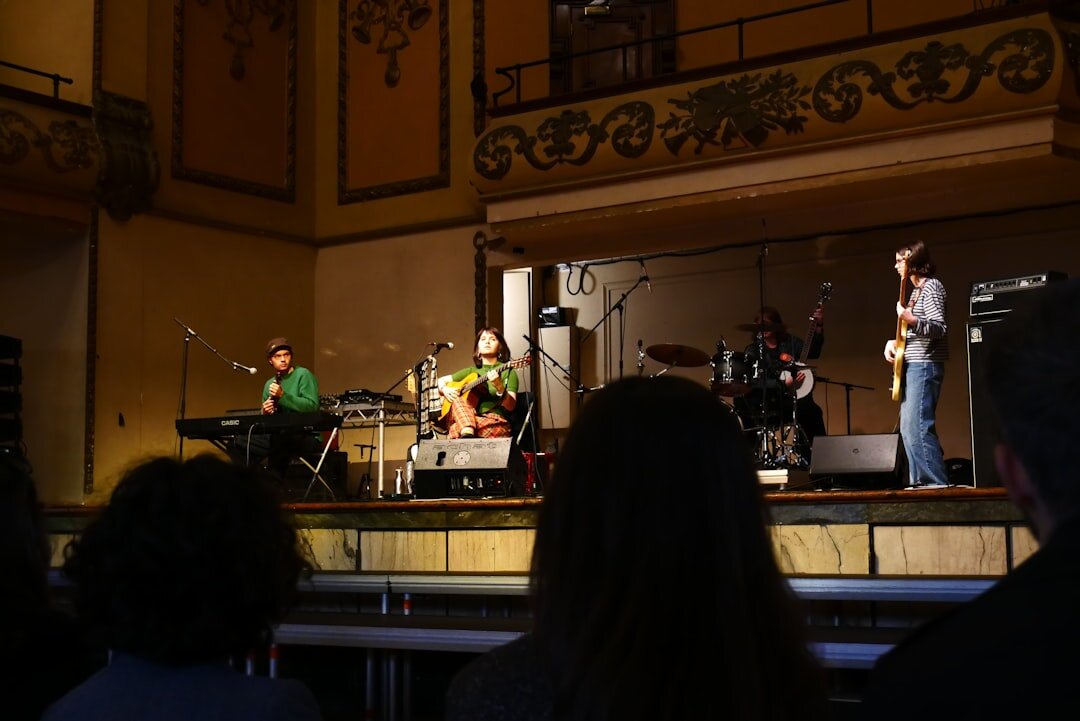 female singer on stage performing
